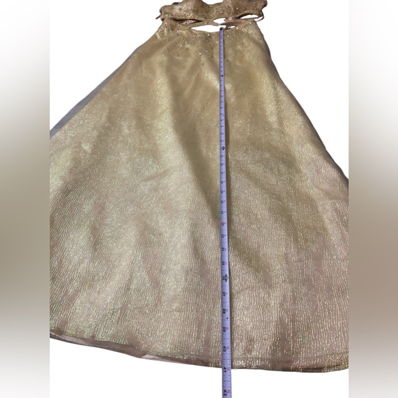 Precious Formals Dress Gown Beaded Yellow Two Pieces Prom Party sz 8 - Picture 15 of 15